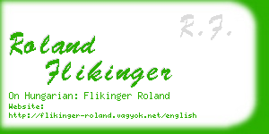 roland flikinger business card